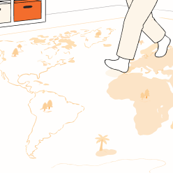 Grades 4-8 – a map of Poland on the floor