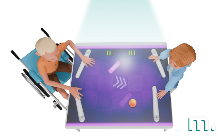 Hand tracking on interactive arcade table