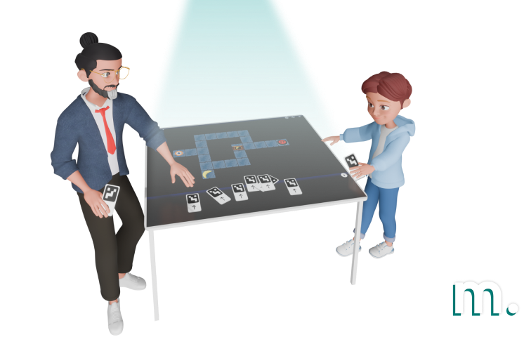 Card tiles interaction on interactive table