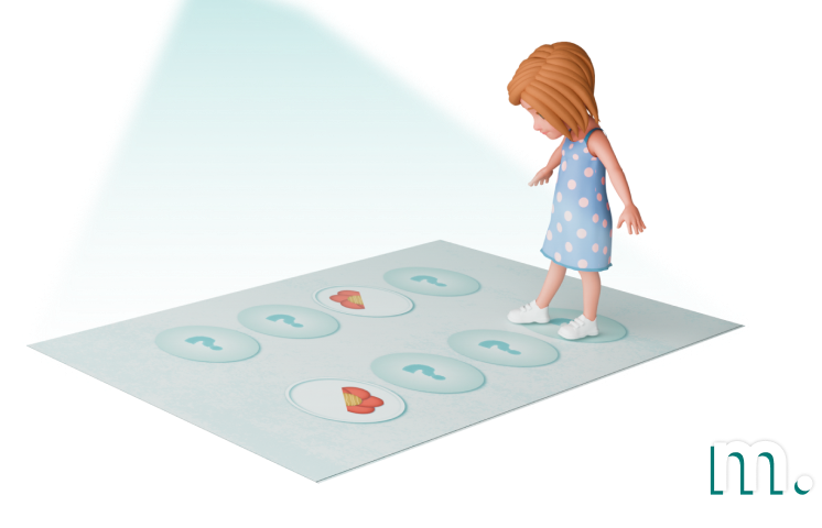 Interactive games and activities for therapeutic purposes on the floor