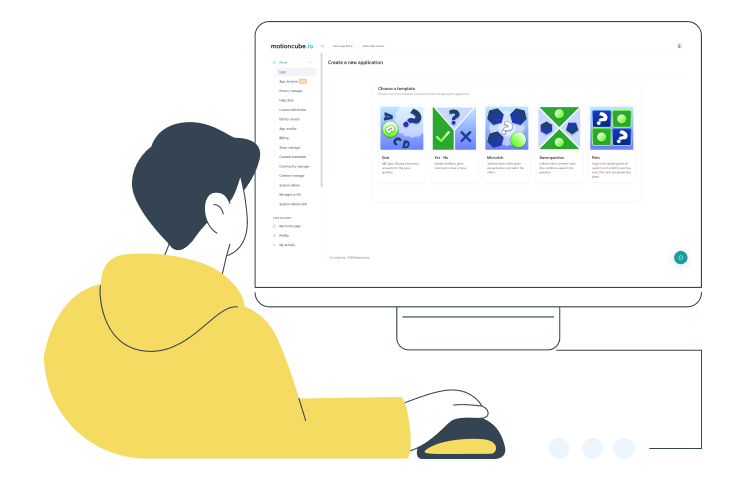 Browser-based content editor – creating interactive applications