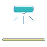 Display games on the interactive floor