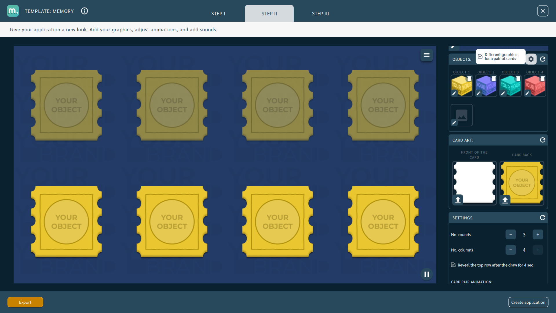 STEP 2 in Motioncube template - your images