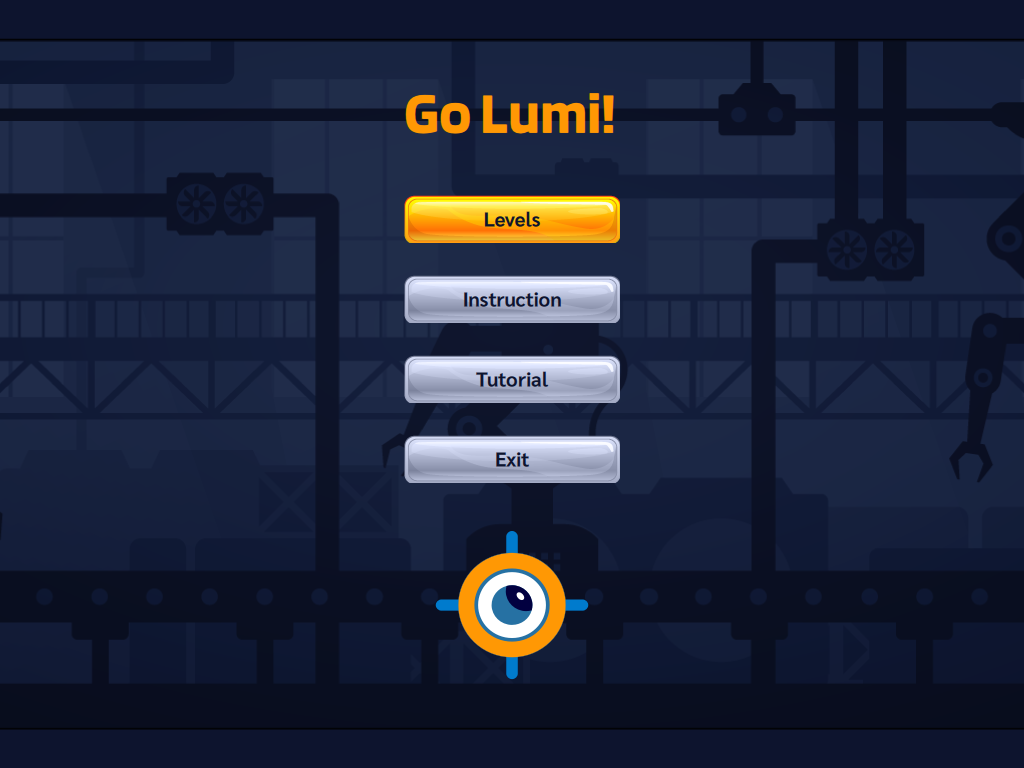 Go Lumi - Coding on PC - start screen, Motioncube